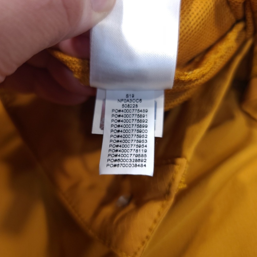 The North Face Wandur Cargo Pants Women 6 Yellow Ripstop Hiking Outdoor Straight - Picture 10 of 10